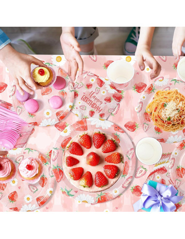Suministros de Fiesta de Fresa YMDOBIGER para 24 Invitados