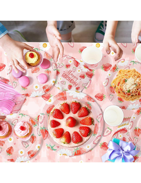 Suministros de Fiesta de Fresa YMDOBIGER para 24 Invitados