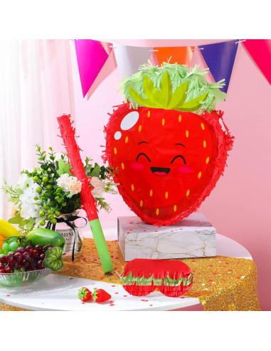 Piñata de Fresa Sratte para Fiesta Tropical 40x30x8 cm