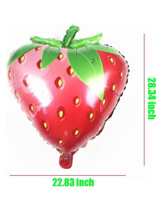 Globos de Fresa Mylar 5PCS 72 cm Decoración Fiesta Bebé 2