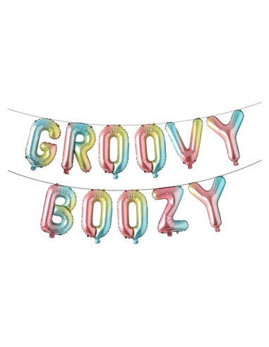 Banner de Globos de Aluminio RUIANSI Arcoíris 40.64cm Fiesta