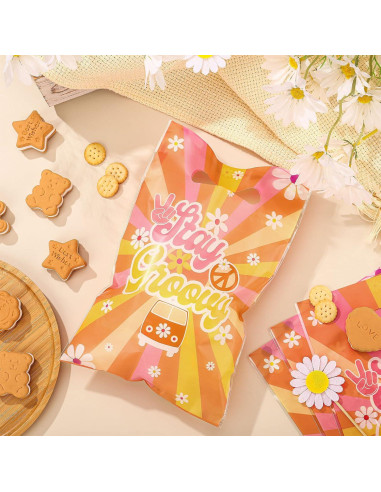 Paquete de 100 Bolsas de Fiesta Groovy Hotop 16.5x24.6cm