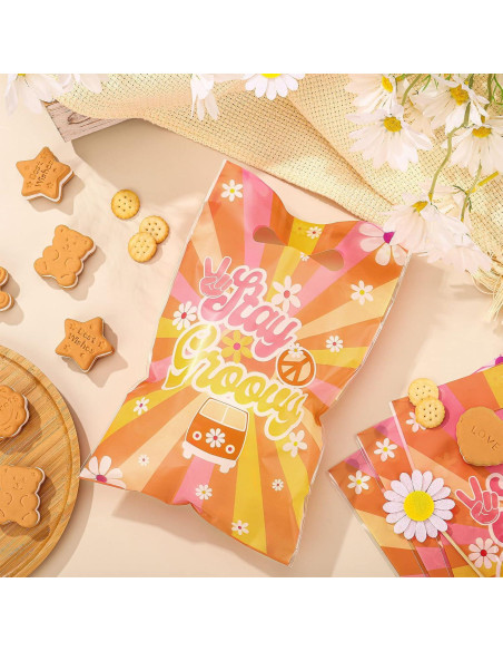 Paquete de 100 Bolsas de Fiesta Groovy Hotop 16.5x24.6cm