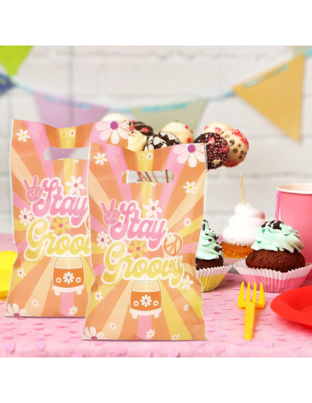 Paquete de 100 Bolsas de Fiesta Groovy Hotop 16.5x24.6cm