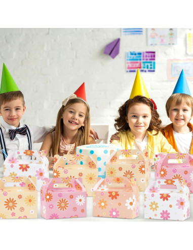 24 Cajas de Regalo Margarita Boho ZOIIWA 15x9x7.5cm