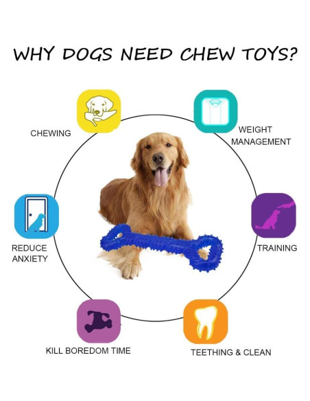 Juguete para Perros LANYUKEJI Hueso 33 cm Resistente TPR