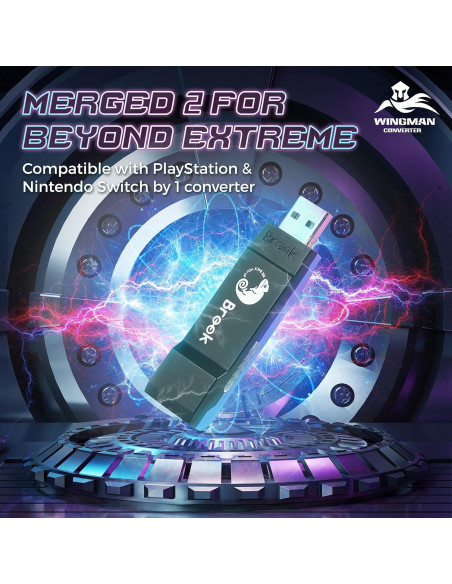 Adaptador Inalámbrico Brook Wingman XE2 - Convertidor 2-en-1 PS4, PS5, Xbox, Switch