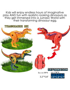 Paquete de 4 Huevos de Dinosaurio que Nacen - Juguete Educativo 2