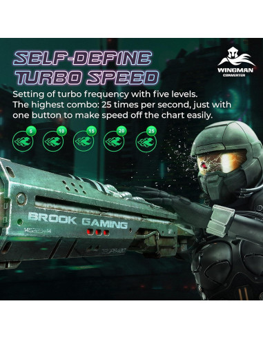 Adaptador Inalámbrico Brook Wingman XE2 - Convertidor 2-en-1 PS4, PS5, Xbox, Switch