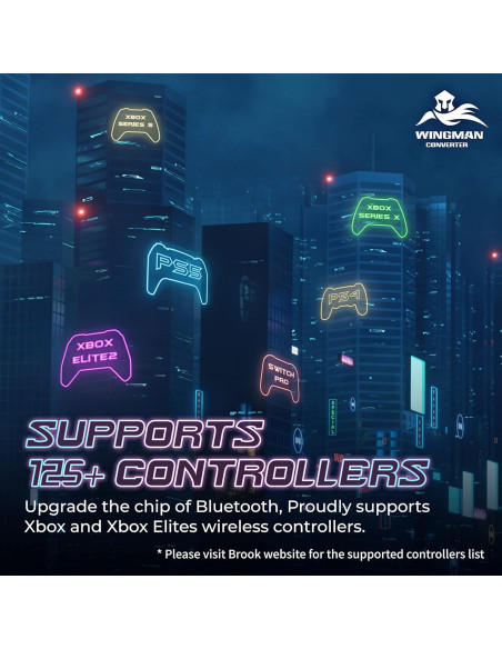 Adaptador Inalámbrico Brook Wingman XE2 - Convertidor 2-en-1 PS4, PS5, Xbox, Switch