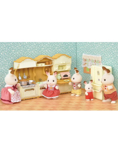 Juego de Muebles de Cocina Sylvanian Families 5 Piezas
