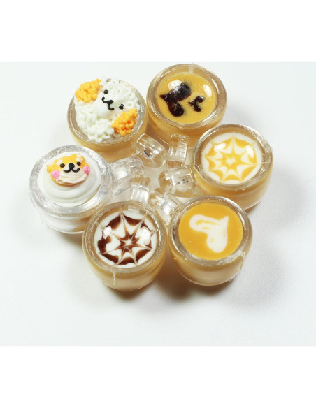 Juego de 6 Miniaturas Café Latte Casa de Muñecas ThaiHonest