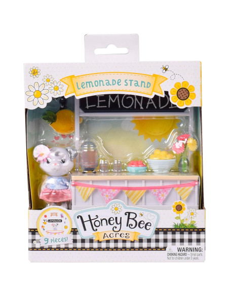 Puesto de Limonada Honey Bee Acres con Muñeca de Peluche 9 Piezas