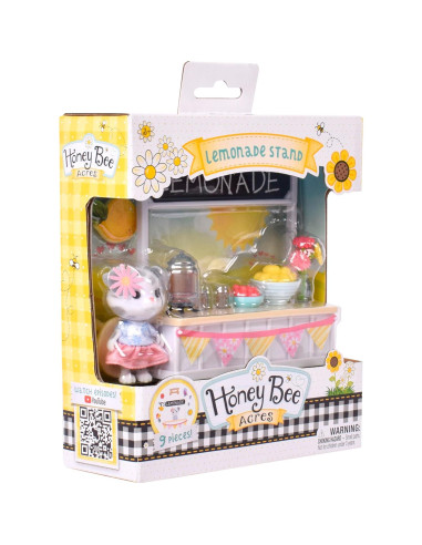 Puesto de Limonada Honey Bee Acres con Muñeca de Peluche 9 Piezas