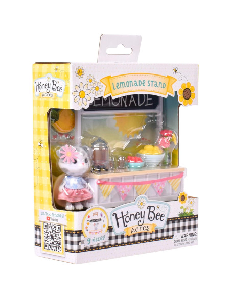Puesto de Limonada Honey Bee Acres con Muñeca de Peluche 9 Piezas