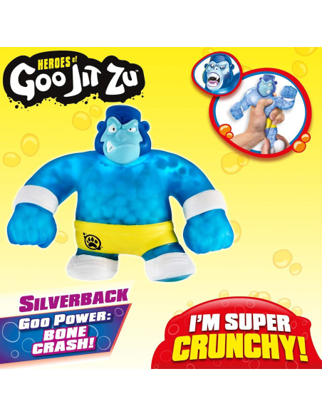 Figura de Acción Gorila Crujiente Silverback Goo Jit Zu 13 cm