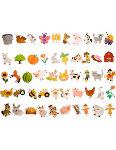 Calcomanías de Animales de Granja Cleverplay - 100 Piezas 2