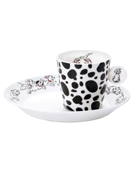 Taza de Espresso y Plato Disney 101 Dálmatas English Ladies Co