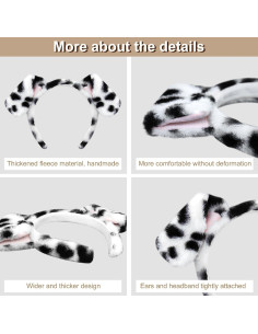 Diadema de Orejas de Dálmata Beviliu - Paquete de 8 Unidades 2