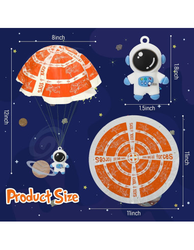 Jerify 48 Mini Paracaidistas Astronautas Juguete Volador