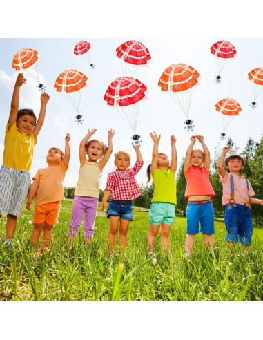 Jerify 48 Mini Paracaidistas Astronautas Juguete Volador