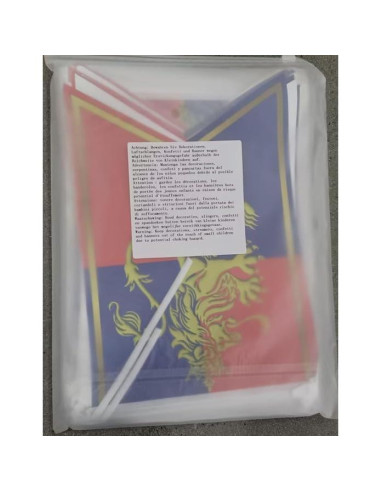 Banderines Medievales Hestya 5 Pcs 15.24m Decoración Fiesta