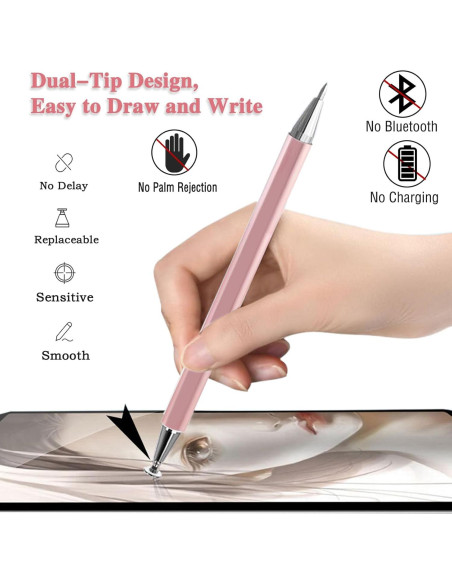 Bolígrafo Estilizador 3 en 1 Luntak Rosa para Pantallas Táctiles