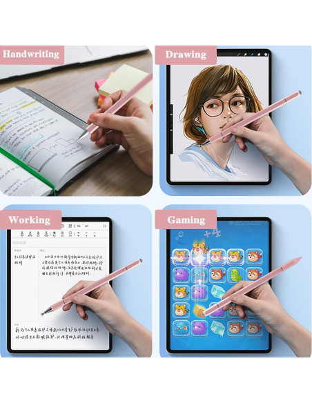 Bolígrafo Estilizador 3 en 1 Luntak Rosa para Pantallas Táctiles