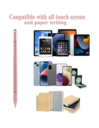 Bolígrafo Estilizador 3 en 1 Luntak Rosa para Pantallas Táctiles