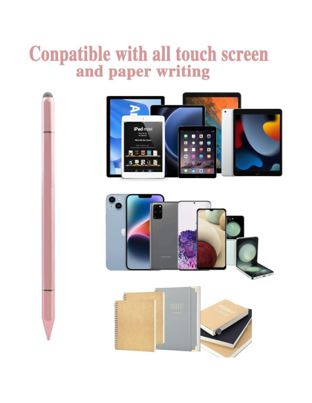 Bolígrafo Estilizador 3 en 1 Luntak Rosa para Pantallas Táctiles