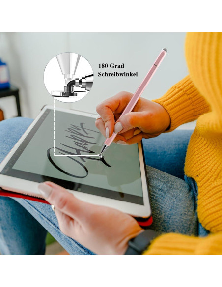 Bolígrafo Estilizador 3 en 1 Luntak Rosa para Pantallas Táctiles