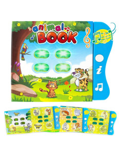 Libro de Sonidos de Animales Boxiki para Bebés 12-36 Meses