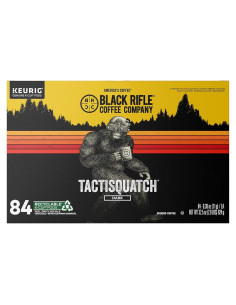 Cápsulas de café K de tueste oscuro Tactisquatch 84 unidades Black Rifle