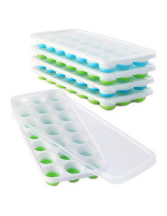 Bandejas de Hielo Select4U con Tapas - 4 Piezas Silicona BPA Free