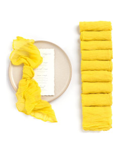 Servilletas de Tela Reutilizables Ling's Moment - 48.26 cm - Amarillo Crema (Juego de 10)