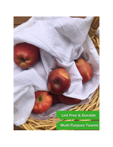 Toallas de Cocina 100% Algodón Ofertas Excelentes - Paquete de 12, 71x71 cm