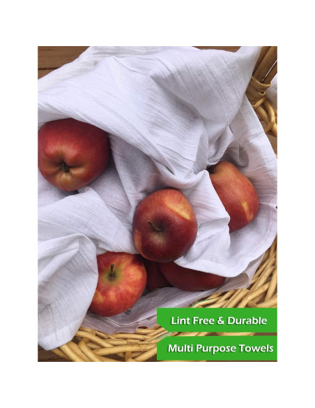 Toallas de Cocina 100% Algodón Ofertas Excelentes - Paquete de 12, 71x71 cm