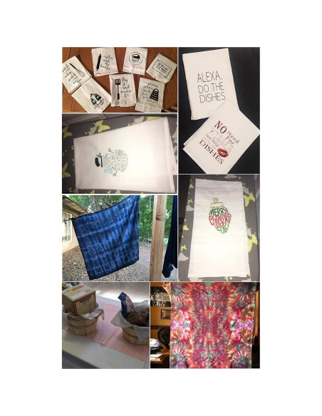 Toallas de Cocina 100% Algodón Ofertas Excelentes - Paquete de 12, 71x71 cm