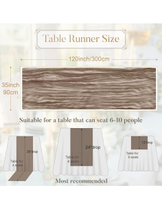 Caminito de Mesa de Gasa Nude 88.9x304.8 cm Pusunas 2