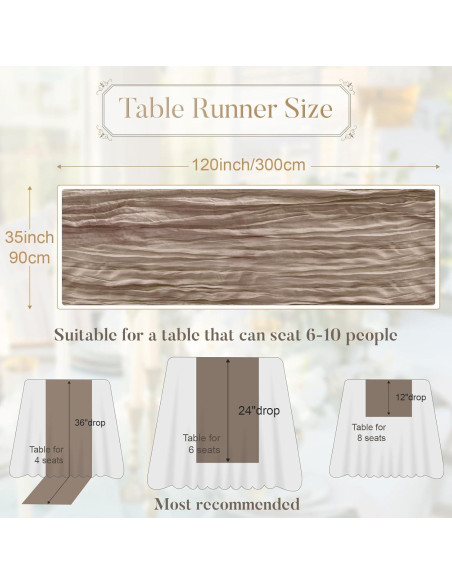 Caminito de Mesa de Gasa Nude 88.9x304.8 cm Pusunas