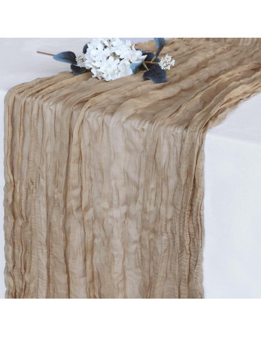 Caminito de Mesa de Gasa Nude 88.9x304.8 cm Pusunas