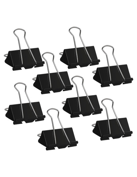 Clips de Carpeta Medianos KAKAMINA 60 Piezas Metal Negro Clips de Carpeta Medianos KAKAMINA 60 Piezas Metal Negro