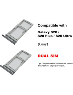 Bandeja Doble SIM para Galaxy S20/S20 Plus/S20 Ultra - 2 Pcs 2