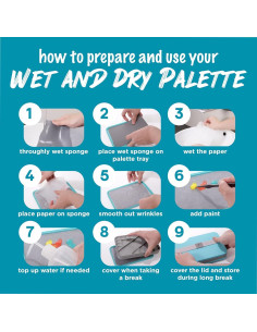 Kit de Pintura Acrílica D'Artisan Wet Palette 50pc 2