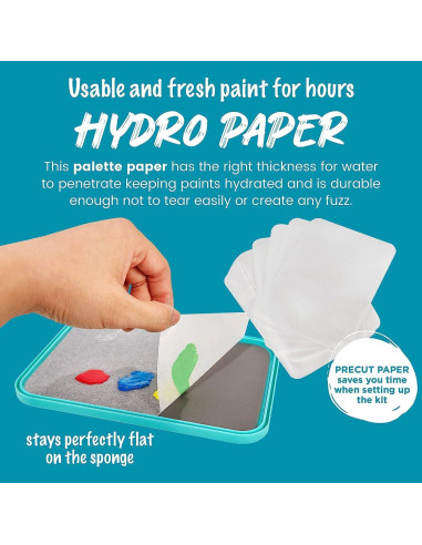 Kit de Pintura Acrílica D'Artisan Wet Palette 50pc