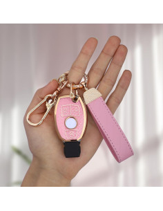Cubierta de llavero Seedwee para Mercedes Benz - Dorado Rosa 2