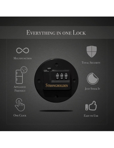 Candado de Refrigerador Strongholden FL 4845 Combinación Negro