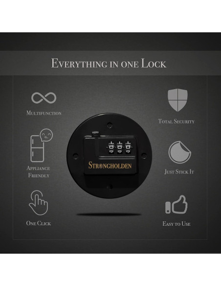 Candado de Refrigerador Strongholden FL 4845 Combinación Negro
