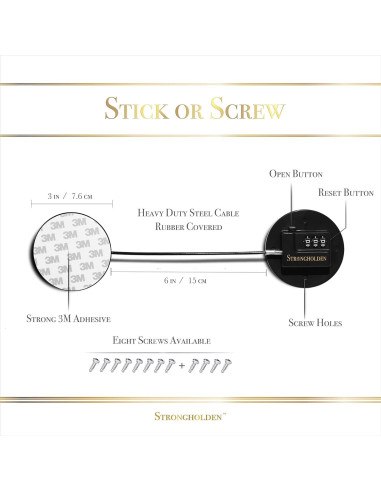 Candado de Refrigerador Strongholden FL 4845 Combinación Negro