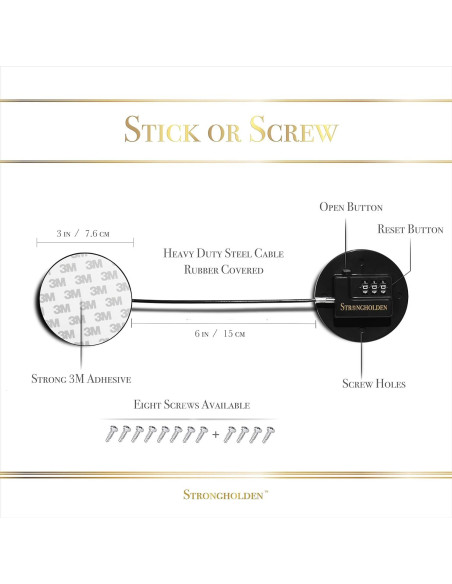 Candado de Refrigerador Strongholden FL 4845 Combinación Negro